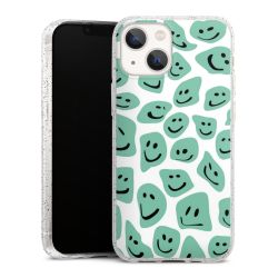 Silikon Glitter Case transparent-silber