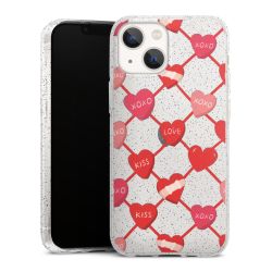 Silikon Glitter Case transparent-silber