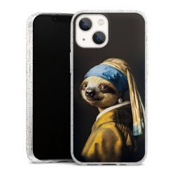 Silikon Glitter Case transparent-silber