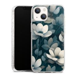 Silikon Glitter Case transparent-silber