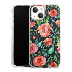 Silikon Glitter Case transparent-silber