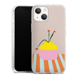 Silikon Glitter Case transparent-silber