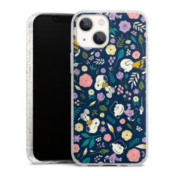 Silikon Glitter Case transparent-silber