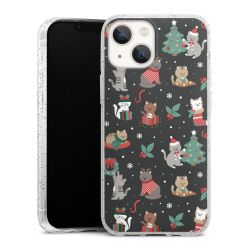 Silikon Glitter Case transparent-silber