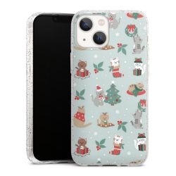 Silikon Glitter Case transparent-silber