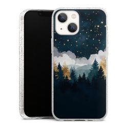 Silikon Glitter Case transparent-silber