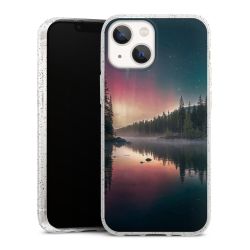 Silikon Glitter Case transparent-silber