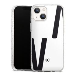 Silikon Glitter Case transparent-silber