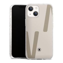 Silikon Glitter Case transparent-silber