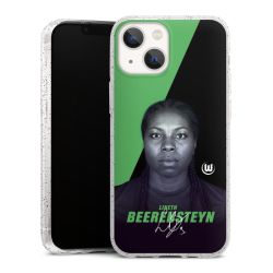 Silikon Glitter Case transparent-silber