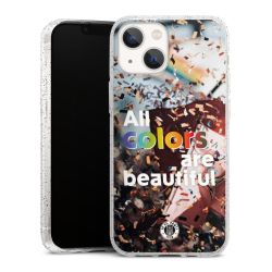 Silikon Glitter Case transparent-silber