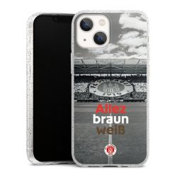 Silikon Glitter Case transparent-silber