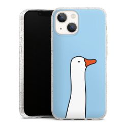 Silikon Glitter Case transparent-silber