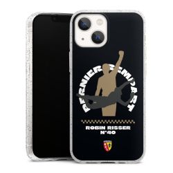 Silikon Glitter Case transparent-silber