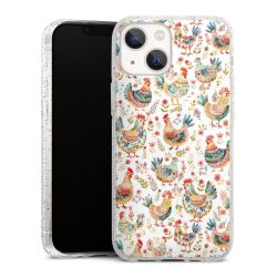 Silikon Glitter Case transparent-silber