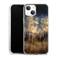 Silikon Glitter Case transparent-silber