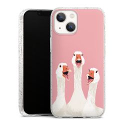 Silikon Glitter Case transparent-silber