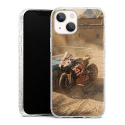 Silikon Glitter Case transparent-silber