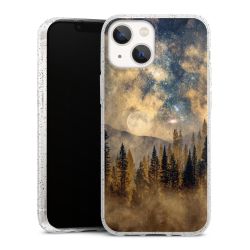 Silikon Glitter Case transparent-silber