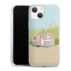 Silikon Glitter Case transparent-silber