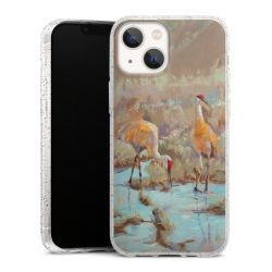 Silikon Glitter Case transparent-silber