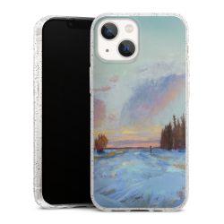 Silikon Glitter Case transparent-silber