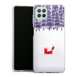 Silicone Glitter Case silver glitter