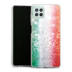 Silicone Glitter Case silver glitter