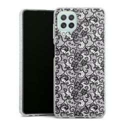 Silicone Glitter Case silver glitter