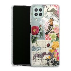 Silicone Glitter Case silver glitter