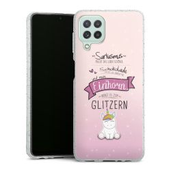 Silikon Glitter Case transparent-silber