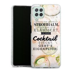 Silikon Glitter Case transparent-silber