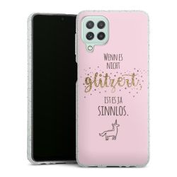 Silikon Glitter Case transparent-silber