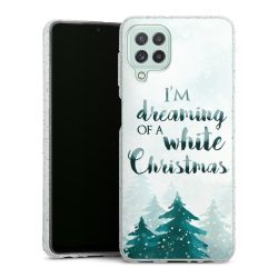 Silicone Glitter Case silver glitter