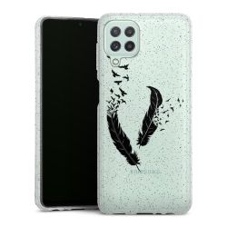 Silicone Glitter Case silver glitter