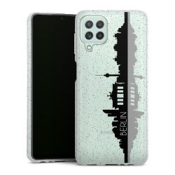 Silikon Glitter Case transparent-silber