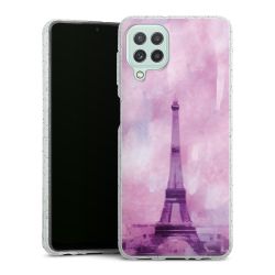 Silikon Glitter Case transparent-silber