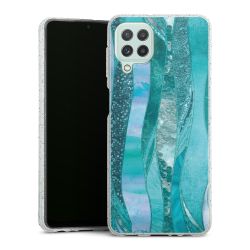 Silicone Glitter Case silver glitter