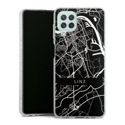 Silikon Glitter Case transparent-silber