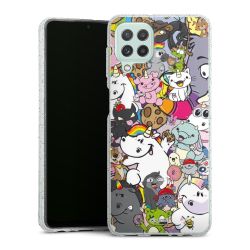 Silikon Glitter Case transparent-silber