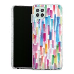 Silicone Glitter Case silver glitter