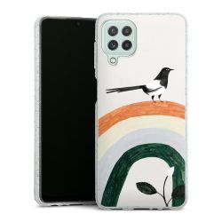 Silikon Glitter Case transparent-silber