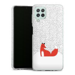 Silicone Glitter Case silver glitter