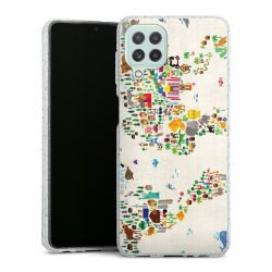 Silicone Glitter Case silver glitter