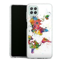 Silicone Glitter Case silver glitter