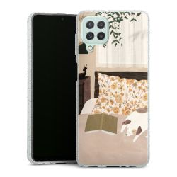 Silikon Glitter Case transparent-silber