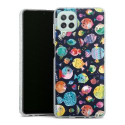 Silicone Glitter Case silver glitter