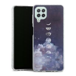 Silicone Glitter Case silver glitter