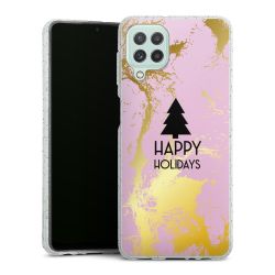 Silicone Glitter Case silver glitter