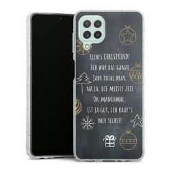 Silikon Glitter Case transparent-silber